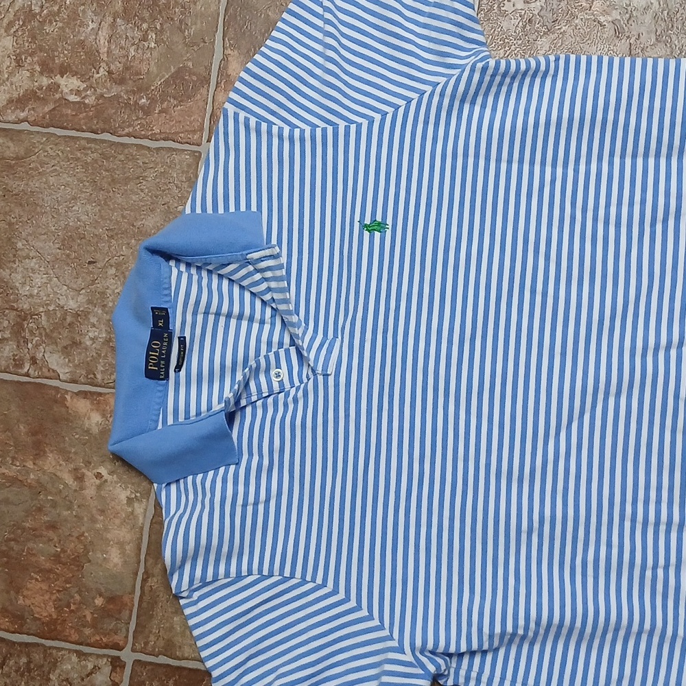 Polo by Ralph Lauren Men's Blue Striped Shirt - Picture 2 of 5